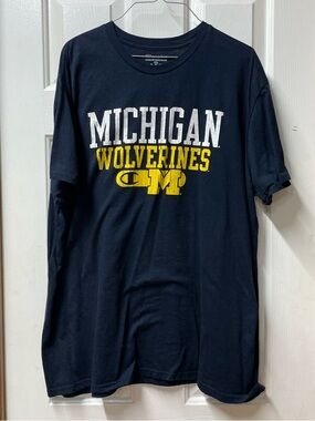 Champion Michigan Wolverines Tee - Navy, Yellow & White